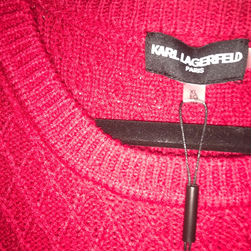 New Authentic  Karl Lagerfeld Red Sweater